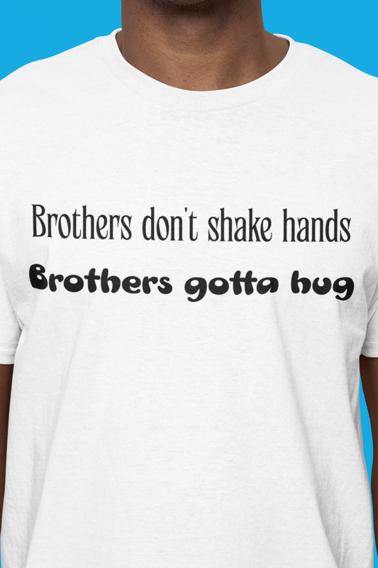 Brothers Don't Shake Hands Tommy Boy 1995 movie quote t-shirt, Chris Farley comedy tee
