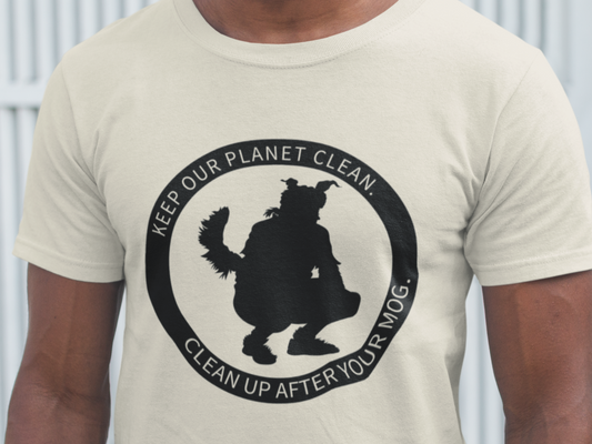 Clean Up After Your Mog Spaceballs movie , Barf , John Candy Mel Brooks 80s comedy tee