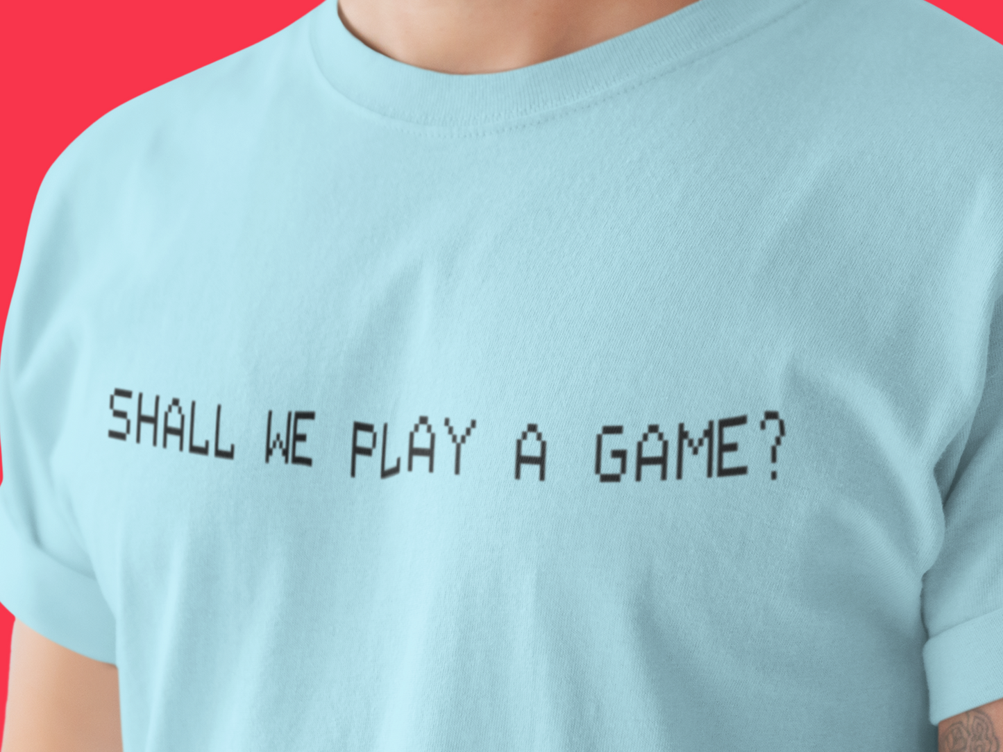 Shall We Play a Game WarGames 1983 movie quote t-shirt, 80s sci-fi film tee